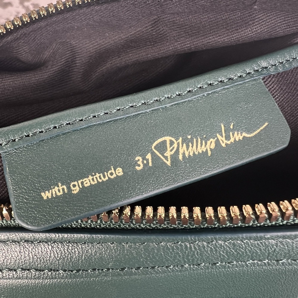 3.1 Phillip Lim Pashli Duffle Purse Forest Green Gold Hardware EUC - Picture 14 of 16